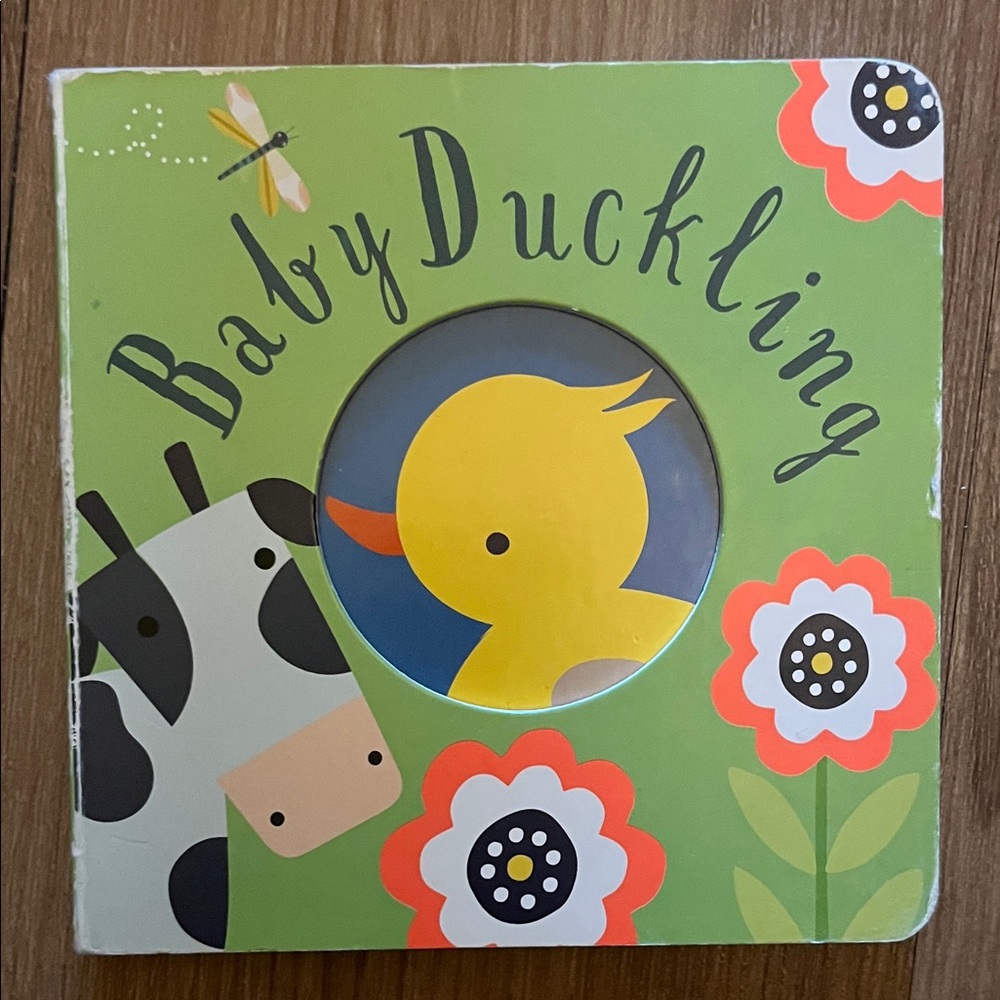 Baby Duckling Board Book - Yellow Duck on Green Cover